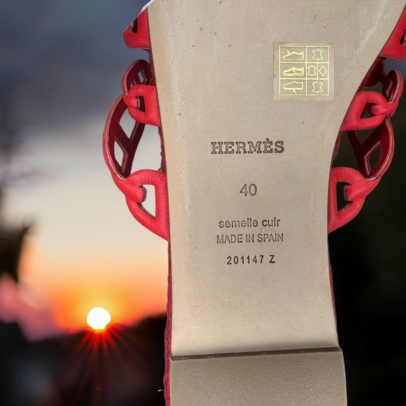 Hermes Ancone Espadrille Sandals EU 40 Most Expensive Leather Model - Picture 11 of 14